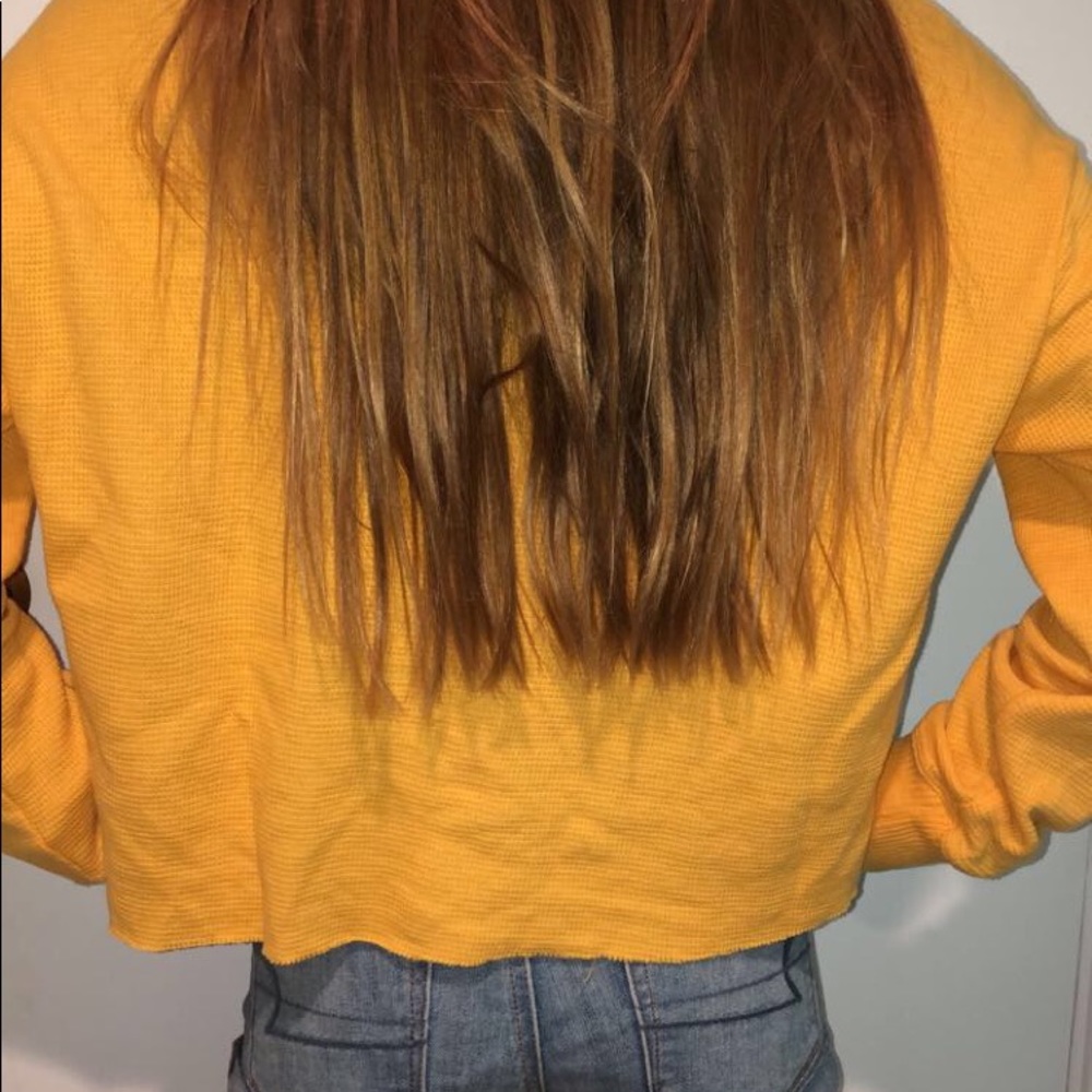 hollister cropped long sleeve quarter zip (womens)
